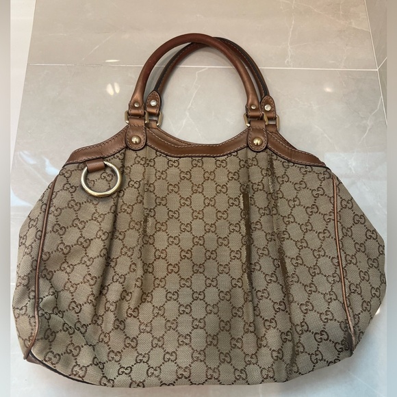 Gucci Handbags - Authentic Gucci Sukey Brown/Bronze Bag